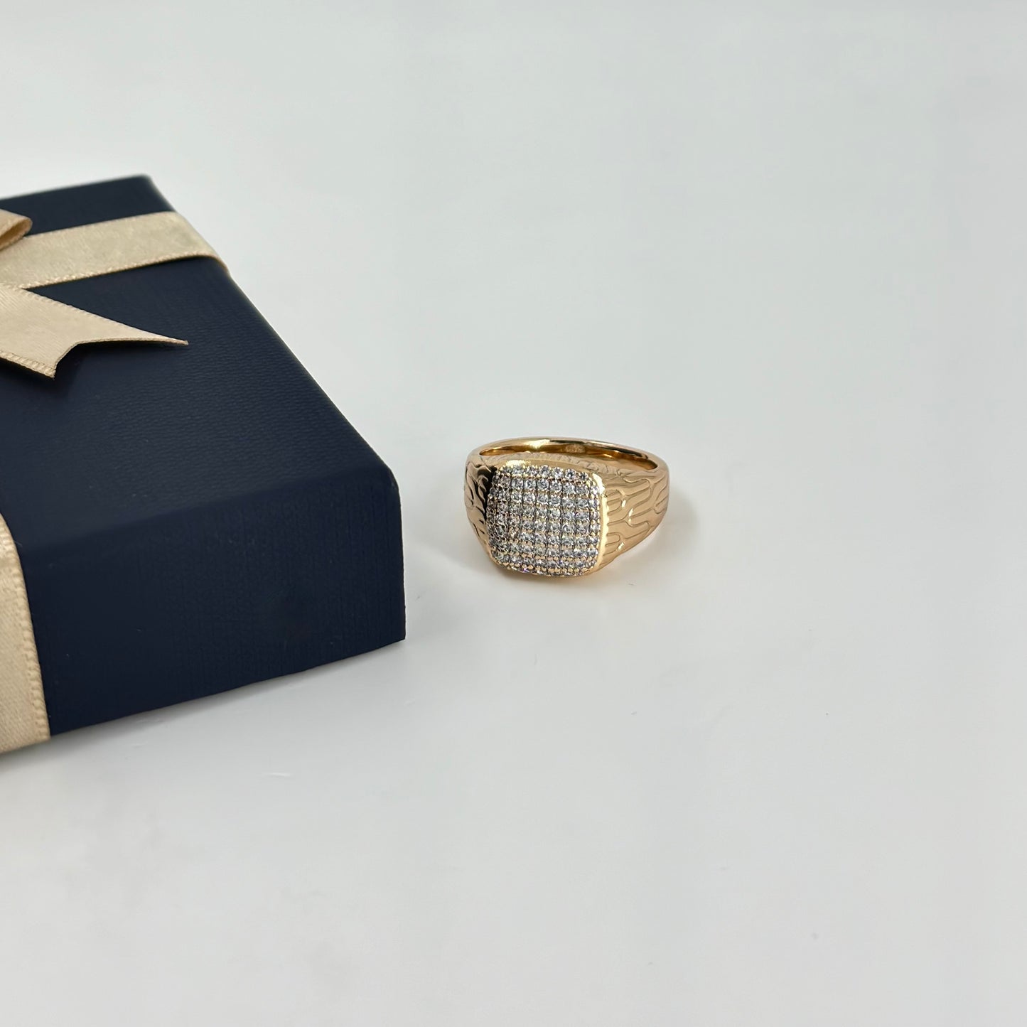Anti-Tarnish Rose Gold-Finish Statement Ring