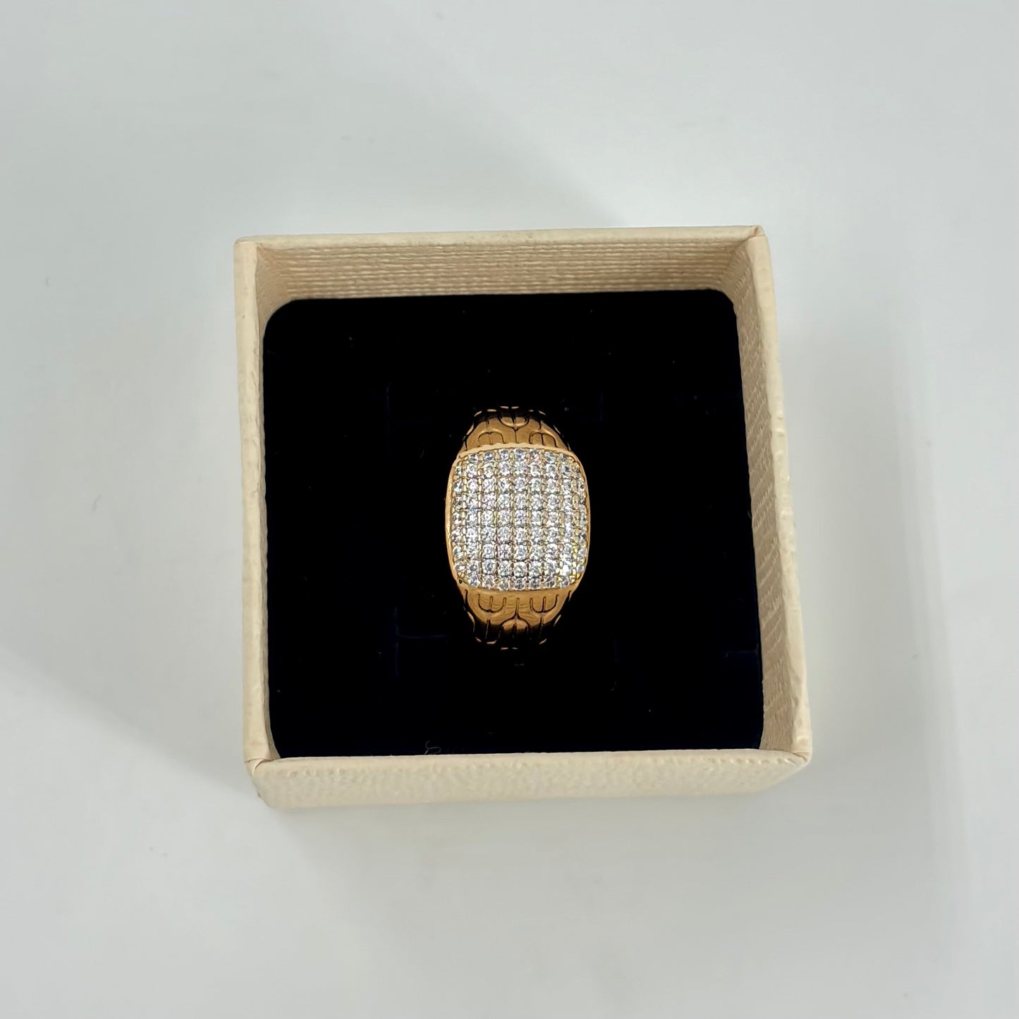 Anti-Tarnish Rose Gold-Finish Statement Ring