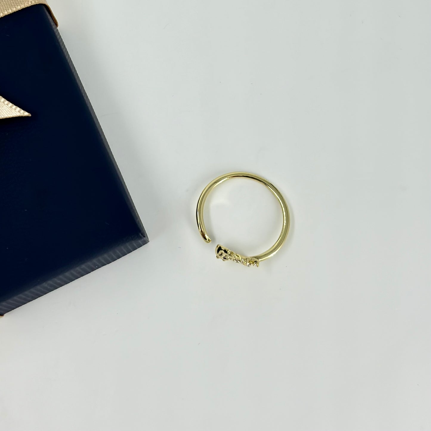 Gold-Finish Adjustable Giraffe Ring