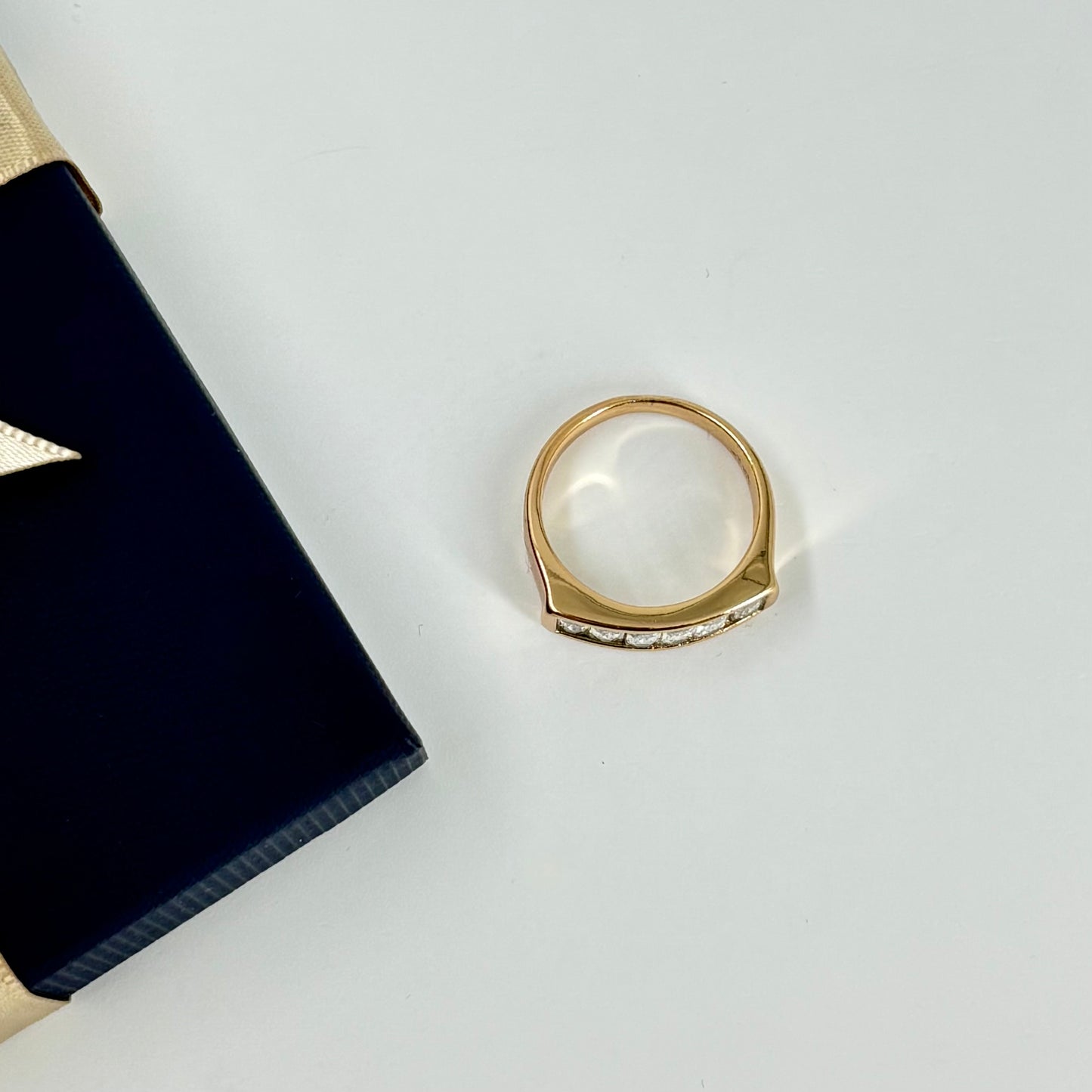 Timeless Rose Gold-Plated CZ Band Ring
