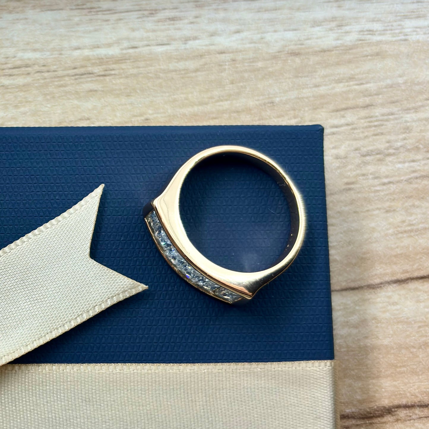 Timeless Rose Gold-Plated CZ Band Ring