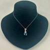 Dolphin-Inspired Blue Crystal Pendant Chain