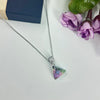 Iridescent Triangle Crystal Pendant Chain