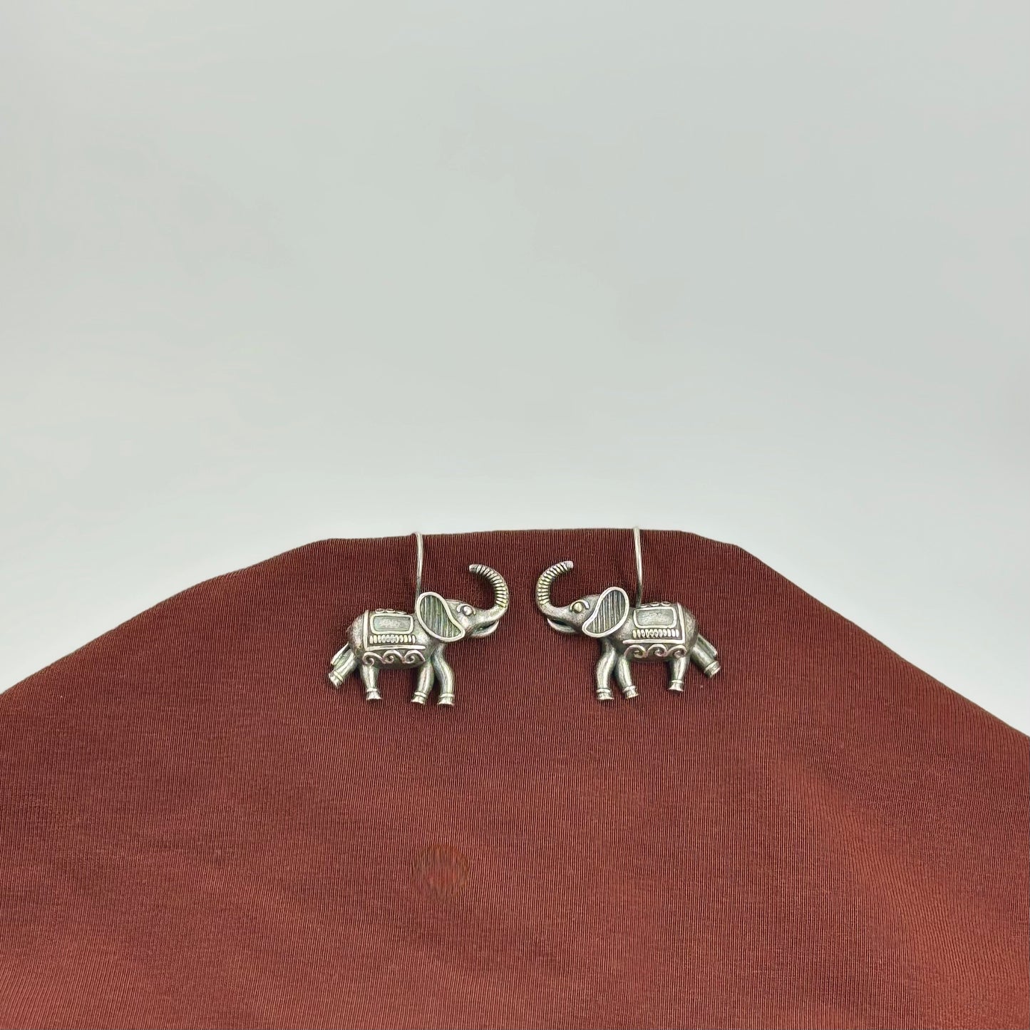 Vintage Elephant Hoop Earrings