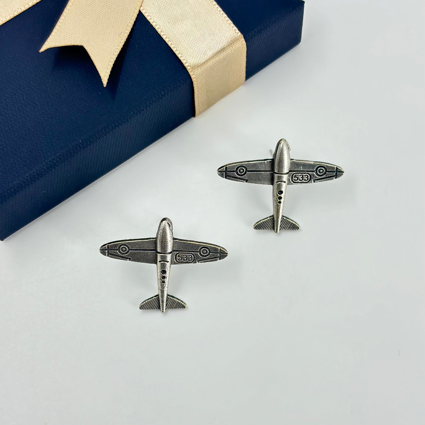 Vintage Aircraft Stud Earrings