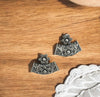 Floral Heritage: Oxidized Silver Studs