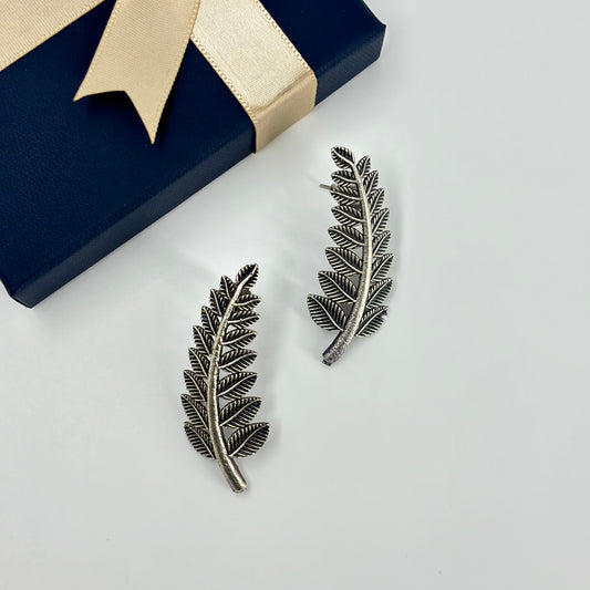 Antique Leaf Stud Earrings