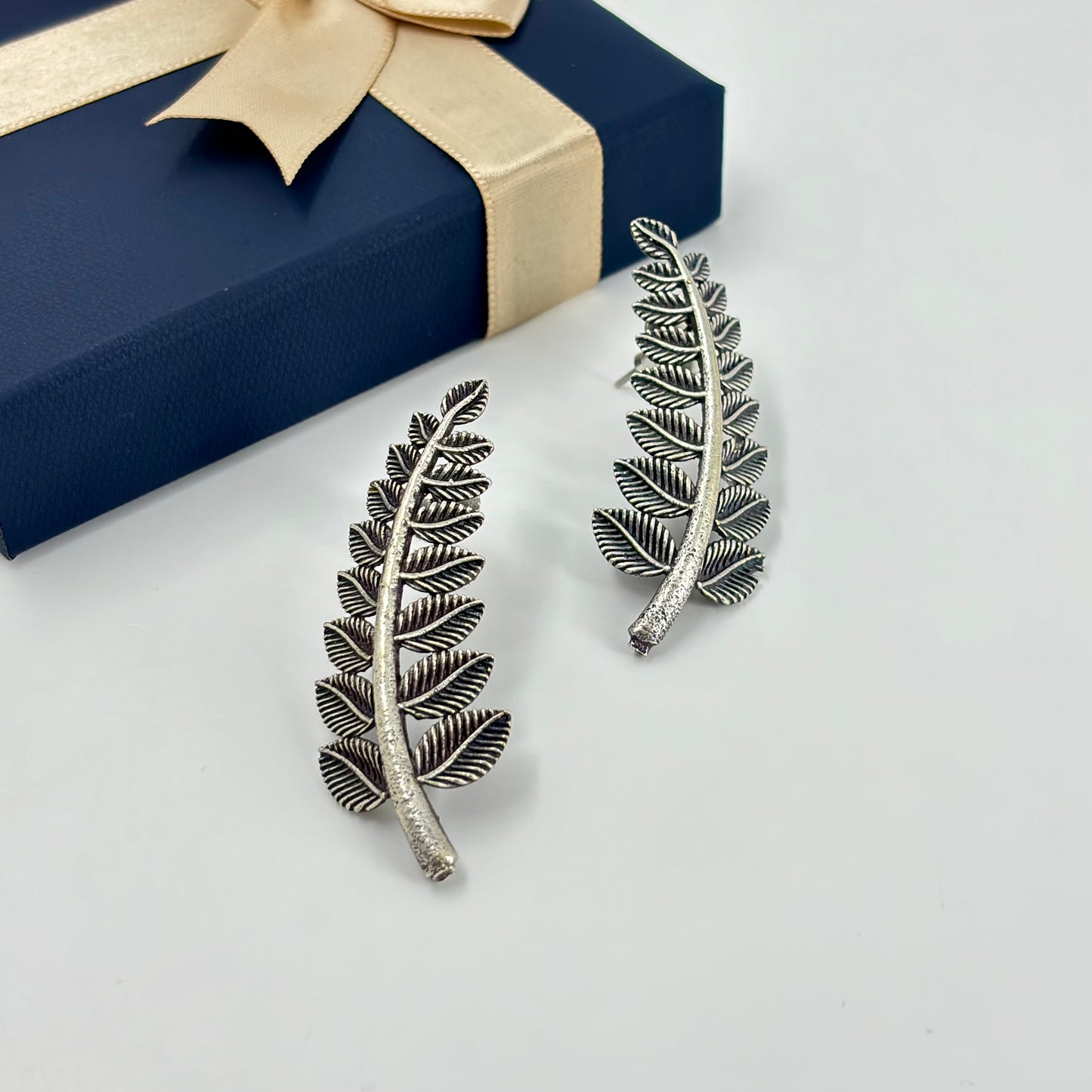 Antique Leaf Stud Earrings