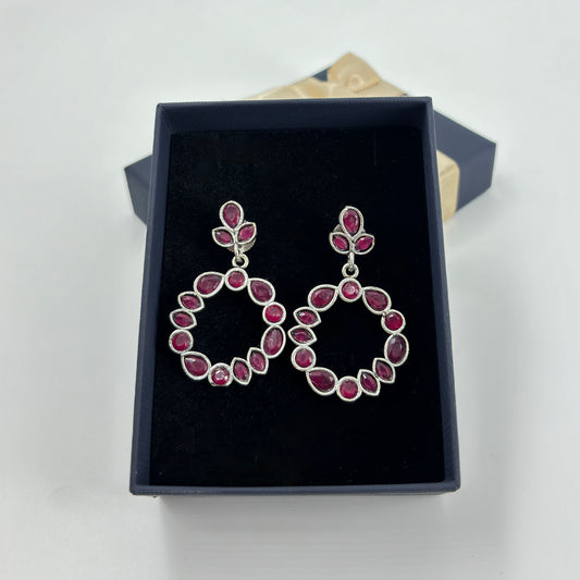 Vibrant Multistone Hoop Earrings
