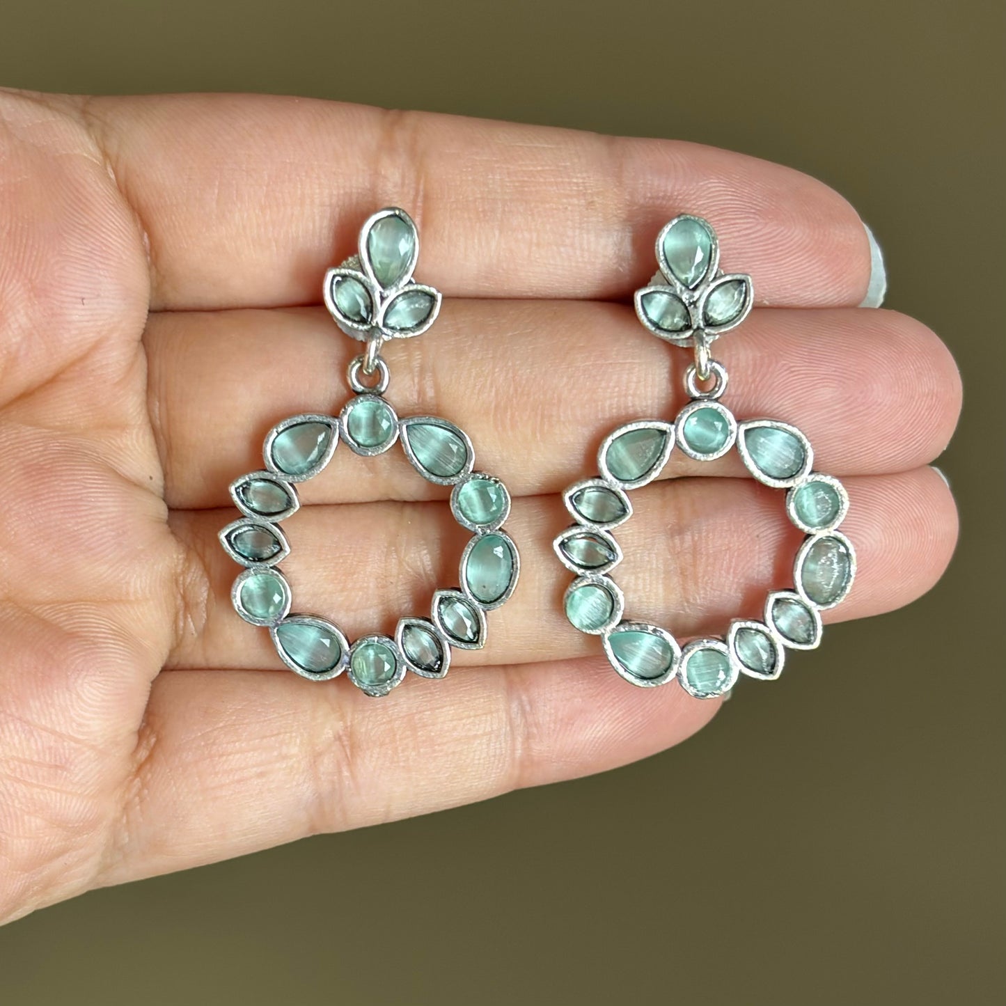 Vibrant Multistone Hoop Earrings