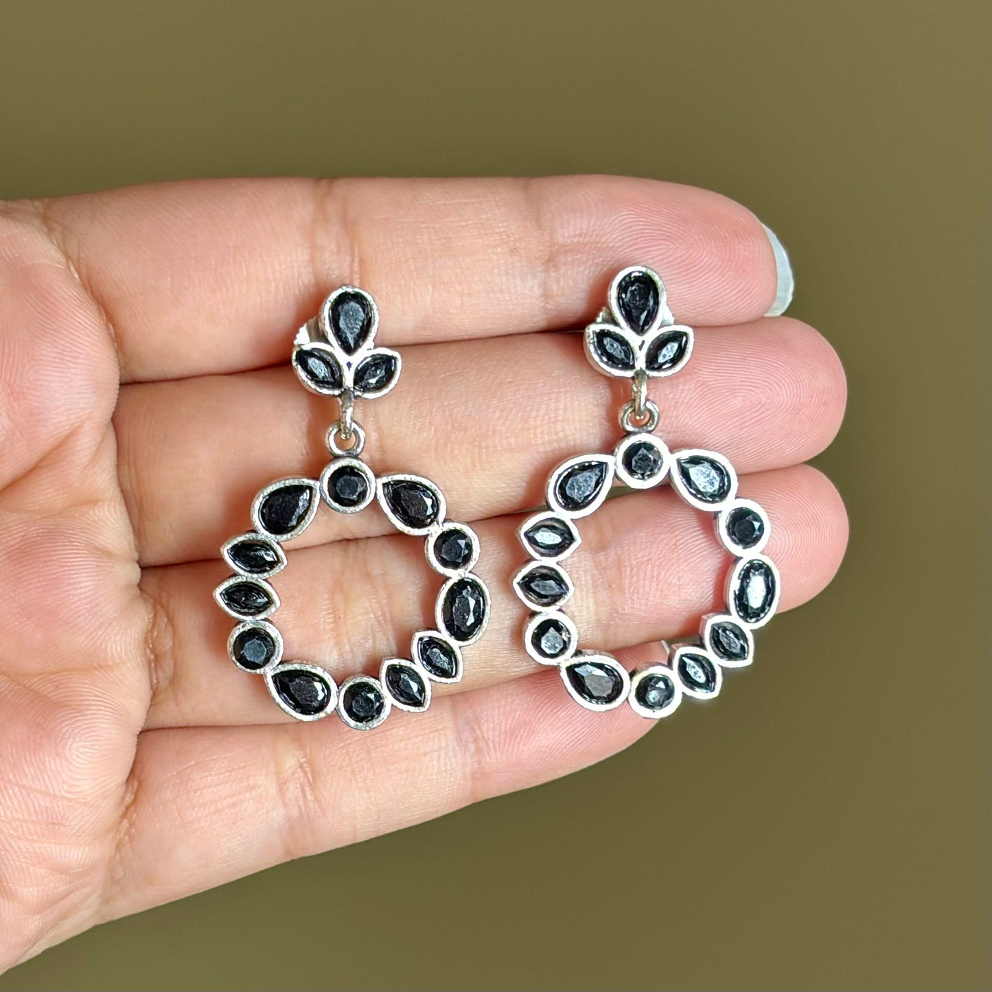 Vibrant Multistone Hoop Earrings