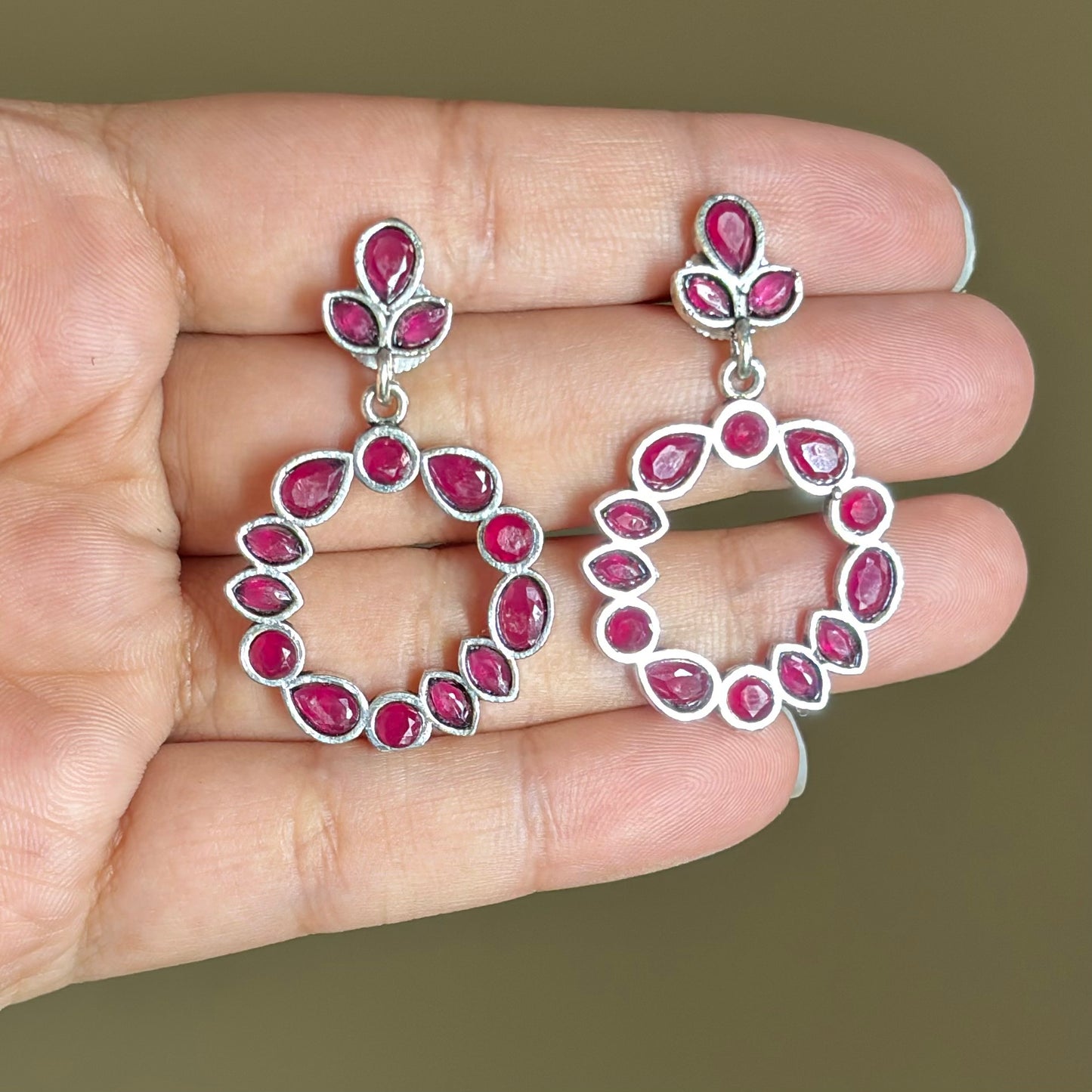 Vibrant Multistone Hoop Earrings