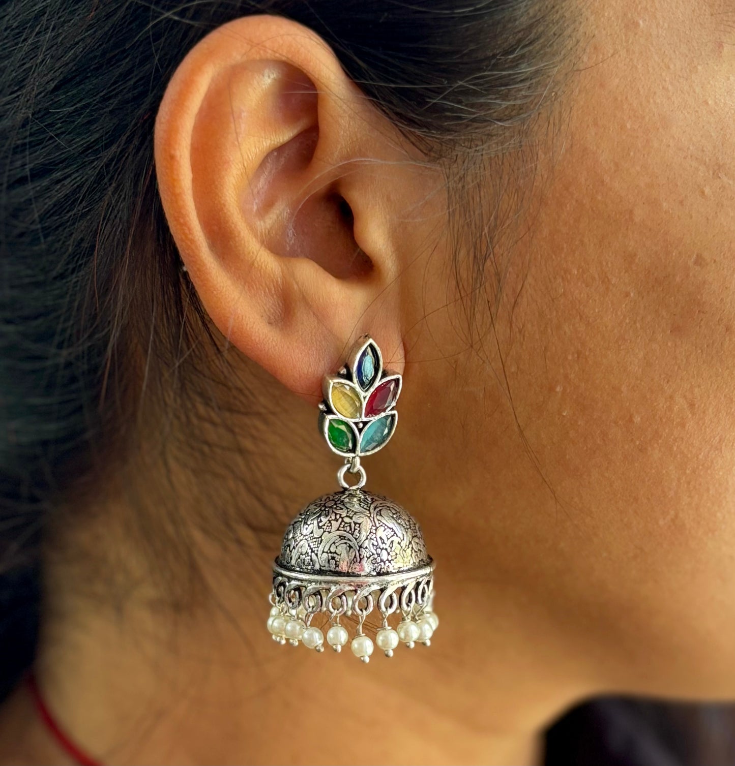 Kundan Jhumka - Colours Available