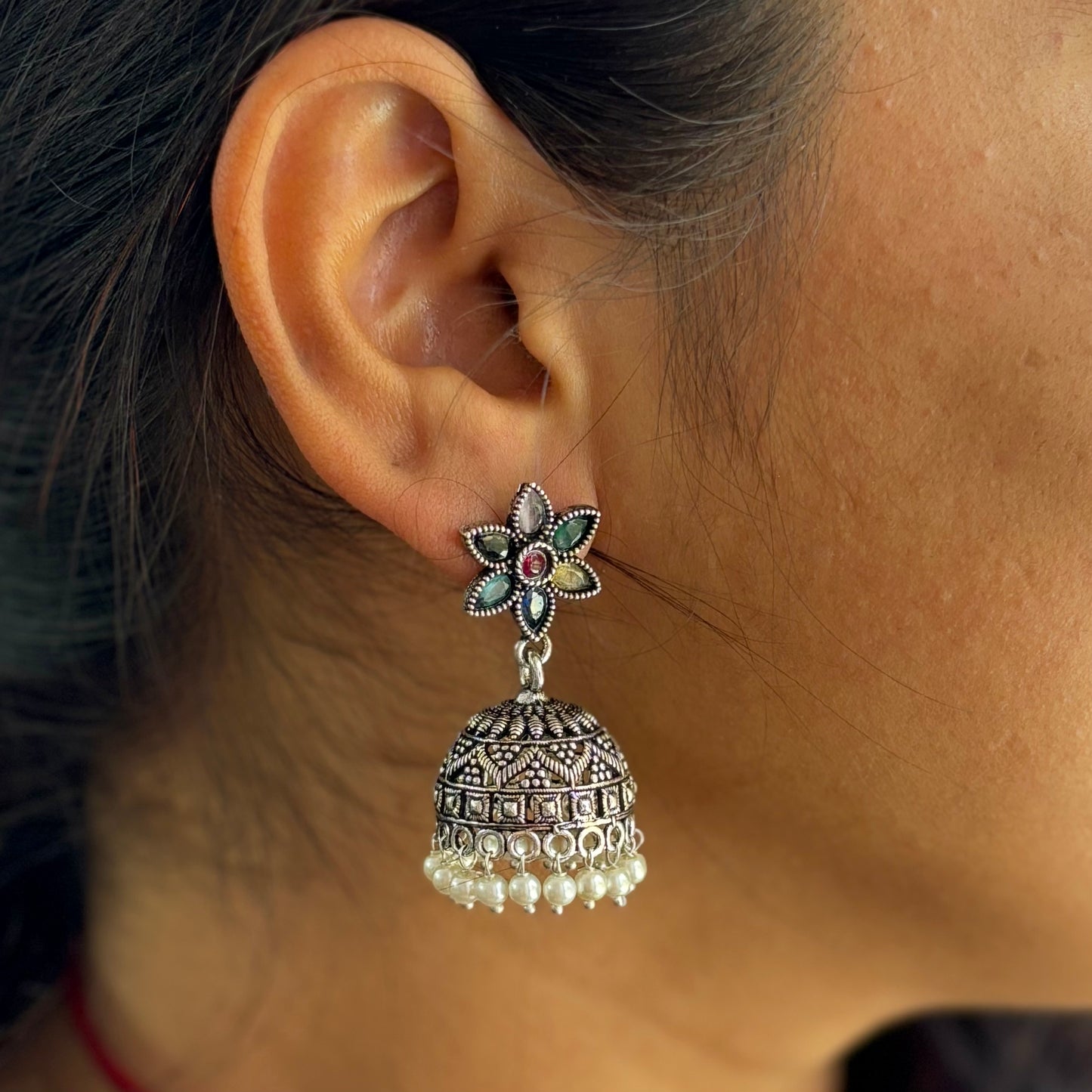 Kundan Jhumka - Colours Available