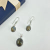Natural Labradorite stone pendant & earring set