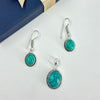 Natural Howlite Turquoise stone pendant & earring set