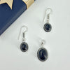 Natural Black Onyx stone pendant & earring set
