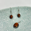 Natural Tiger Eye stone pendant & earring set