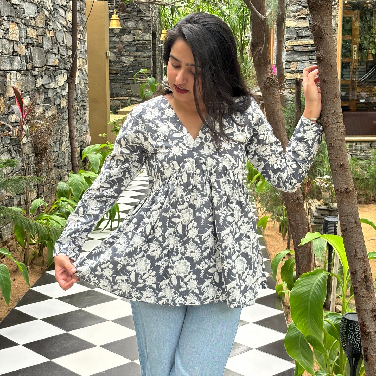 Pure Cotton Full-sleeve Top