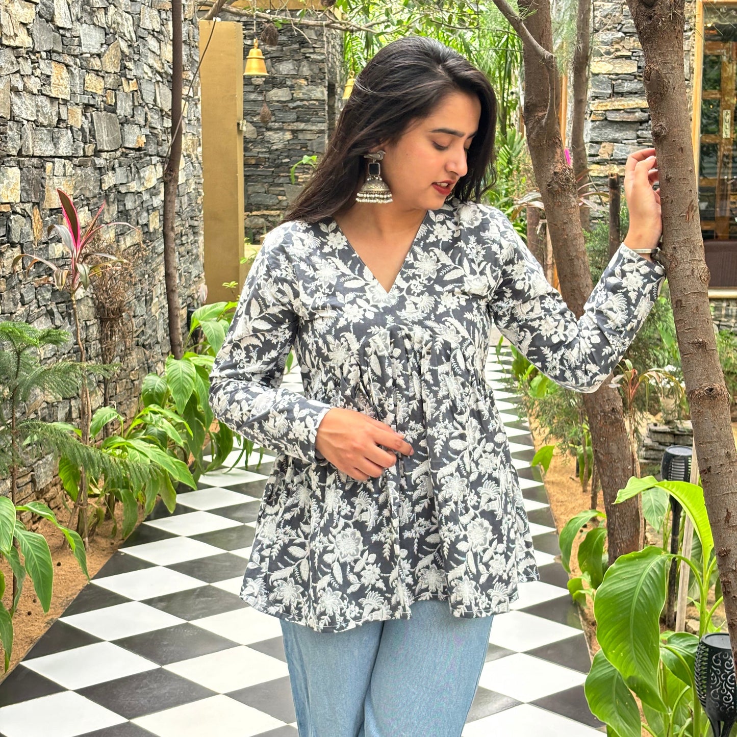 Pure Cotton Full-sleeve Top