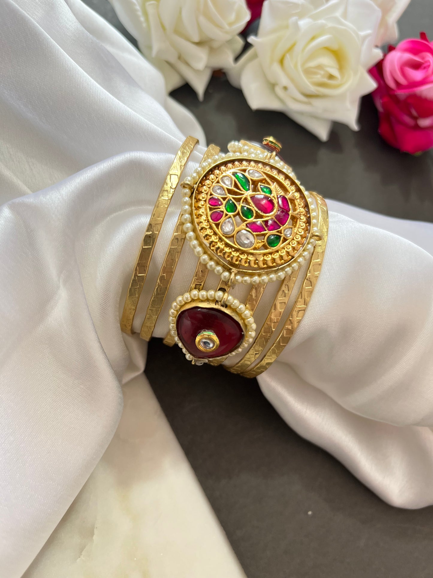 JADAU FUSION BANGLE IN IMITATION STONE