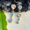 HEART SHAPED SWAROVSKI CRYSTAL DANGLER