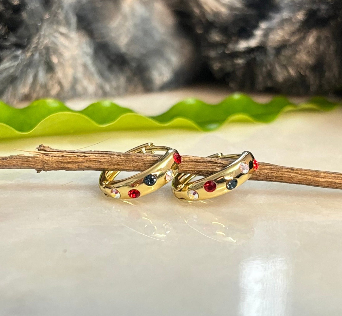 Gold Look-a-like Hoops - Multi