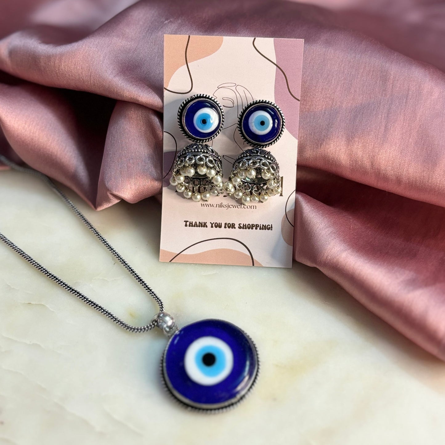 Evil Eye Pendant Set