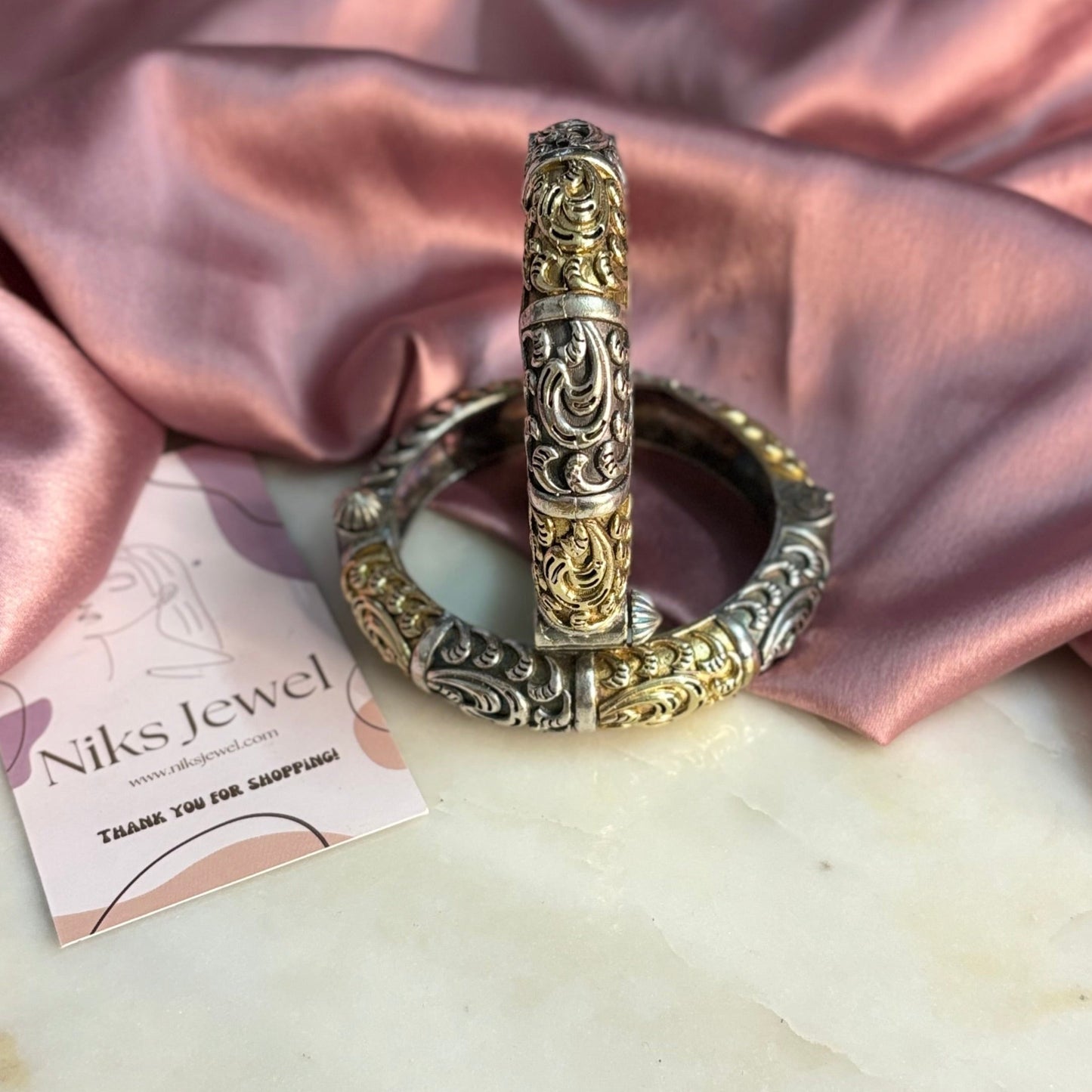 Dual Tone Bangle - 1 Piece