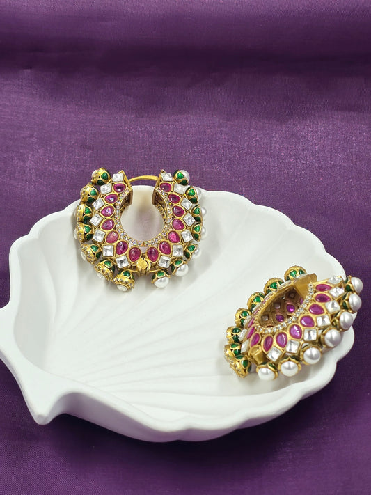 The Multi-Colored Stone J-Hoops