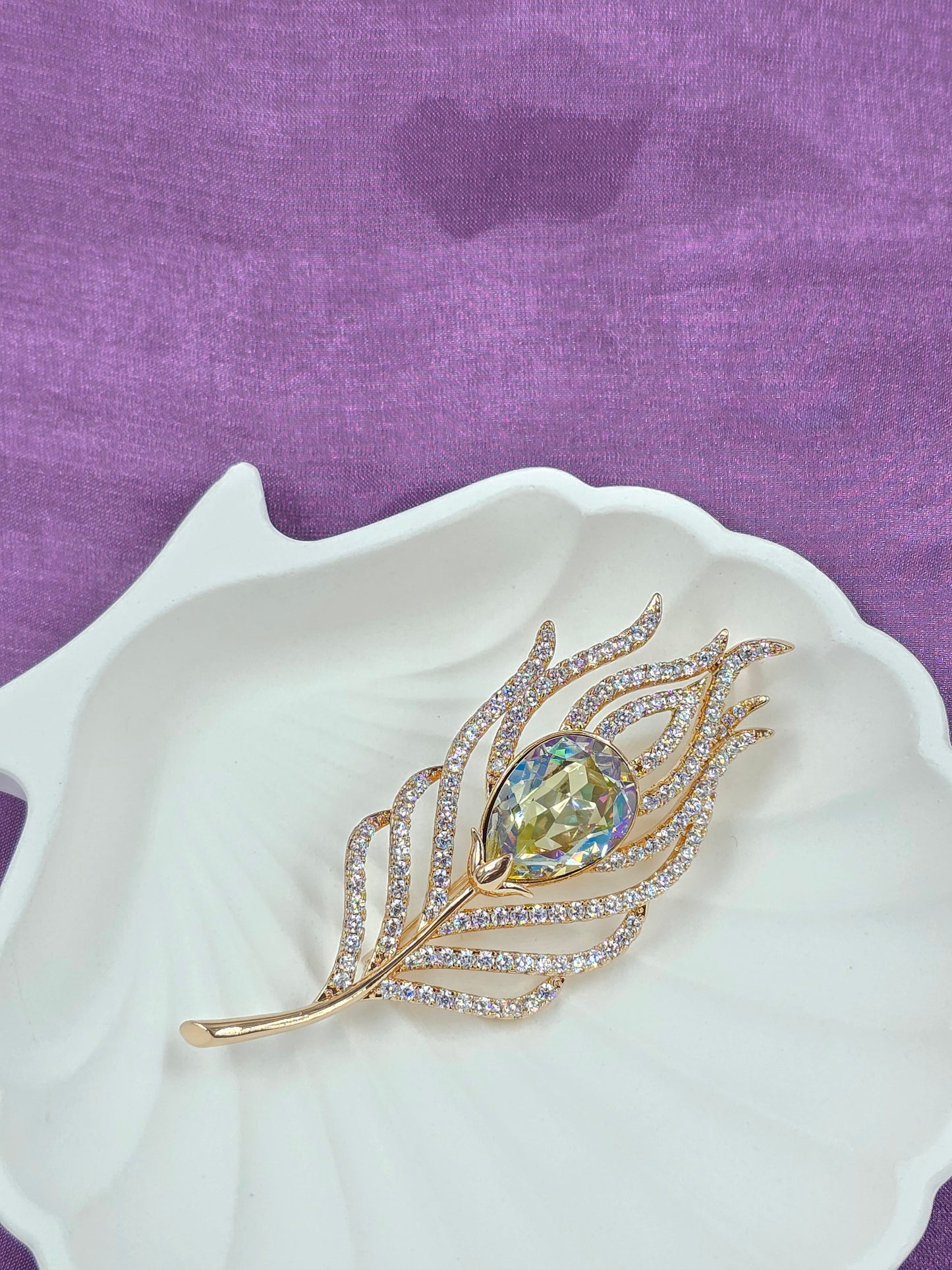 Peacock Feather Brooch | Morpankh Brooch
