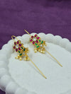 Floral Threader Dangler Earrings