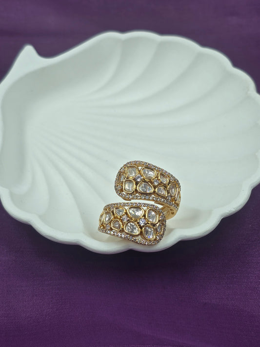 The Double-Band Polki Ring