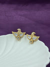 Majestic Style: Gold-Plated Polki Eagle Studs