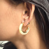 Marbled Resin C-Hoop Earrings |