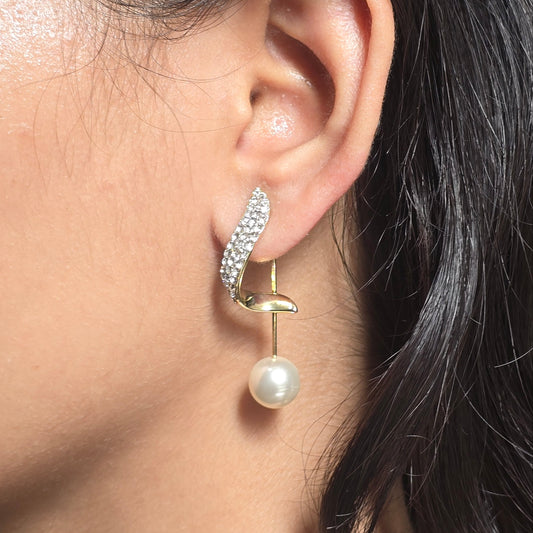 Crystal Pearl Drop Earrings