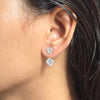 Double Sparkle Crystal Drop Earrings ✨