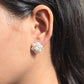 Elegant Pearl Floral Stud Earrings ✨