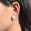 Elegant Pearl Floral Stud Earrings ✨