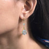 Cage-Set CZ Drop Earrings.