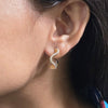 Twisted Ribbon CZ Drop Earrings.