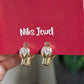 Modern Crystal Accent Hoop Earrings.