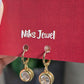 Bezel Set Crystal Drop Hoop Earrings.