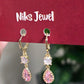 Emerald Green Teardrop Crystal Drop Earrings.