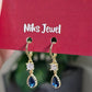 Emerald Green Teardrop Crystal Drop Earrings.