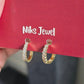 Gold-Tone CZ Huggie Hoop Earrings.