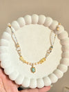 Multi-Gemstone Beaded Necklace with Amazonite Pendant.
