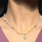 Multi-Gemstone Beaded Necklace with Amazonite Pendant.