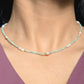 Amazonite Beaded Necklace with Freshwater Pearl Clusters.