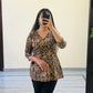 Floral Angrakha Pattern Pure Cotton Top